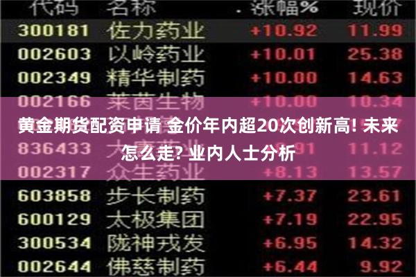 黄金期货配资申请 金价年内超20次创新高! 未来怎么走? 业内人士分析