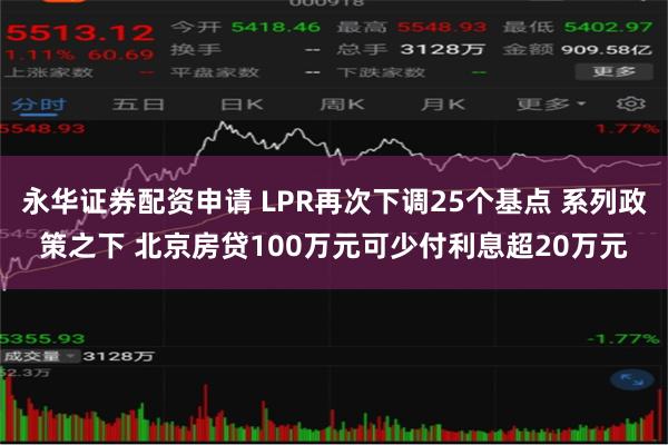 永华证券配资申请 LPR再次下调25个基点 系列政策之下 北京房贷100万元可少付利息超20万元