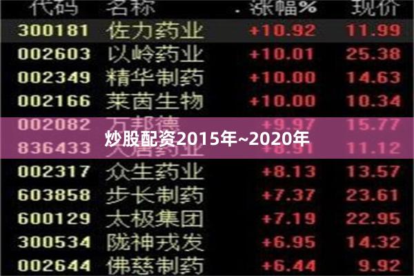 炒股配资2015年~2020年